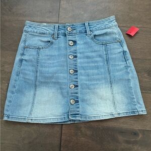 Denim Button-Front Women's Skirt